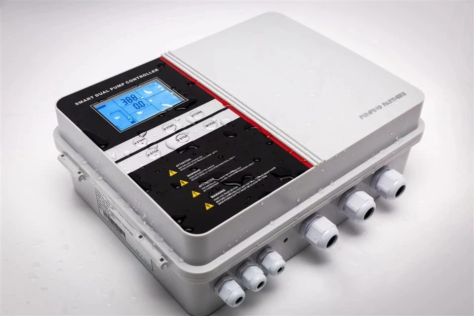 Painel de controle da bomba de esgoto