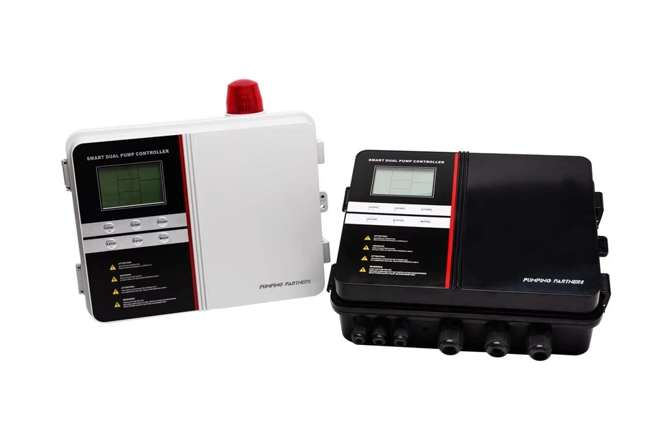 Painel de controle da estação de bombeamento de esgoto